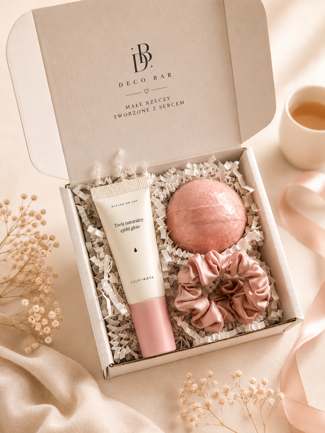 Różowy MINI SELF CARE BOX